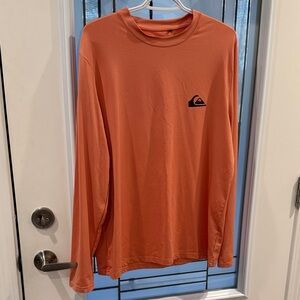 Quiksilver Men's Vibrant Orange Long Sleeve Tee